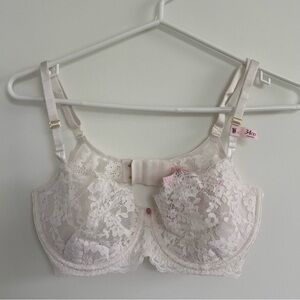 Lace Underwire Bra - White